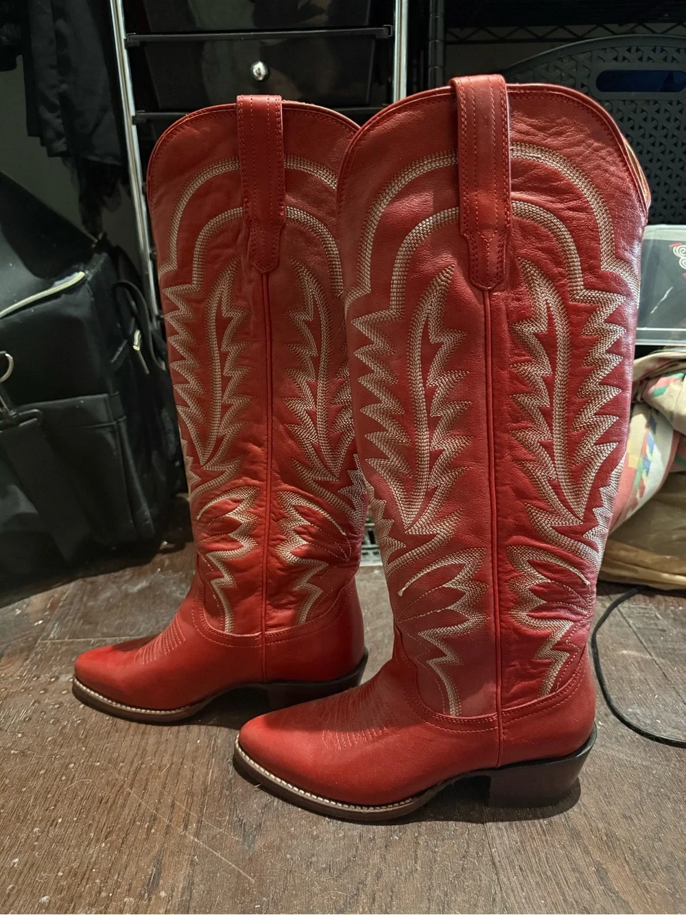 Tecovas Red Over-the-Knee Western Boots